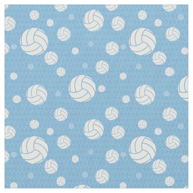 Powder Blue Volleyball Chevron Patterned Fabric (Close Up)