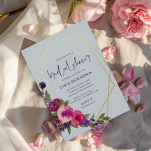 Powder Blue Watercolor Floral Bridal Shower