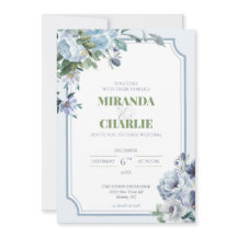 Powder Blue Winter Wedding Invitation