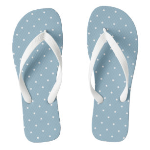 Powder Blue with white dots Thongs