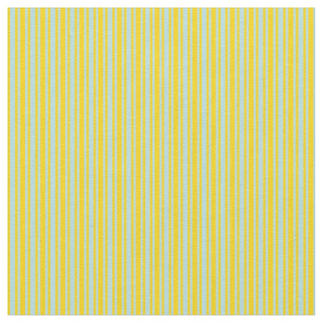 Powder Blue & Yellow Coloured Lines Fabric (Close Up)