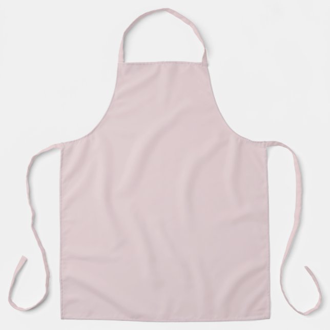 Powder Blush Pink Solid Colour Apron (Front)