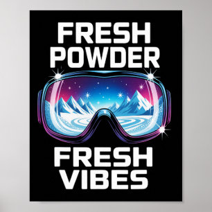 Powder Day For Men And Women. Funny Skiing _10 Poster