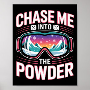 Powder Day For Men And Women. Funny Skiing _1 Poster
