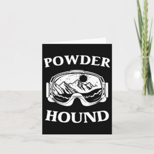 Powder Hound Snowboarding Skiing Winter Sport Top Card