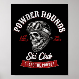 Powder hounds freestyle skiing skiers winter poster