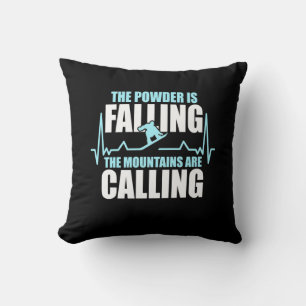 Powder Is Falling Snowboard Cushion