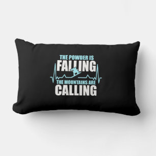 Powder Is Falling Snowboard Lumbar Cushion