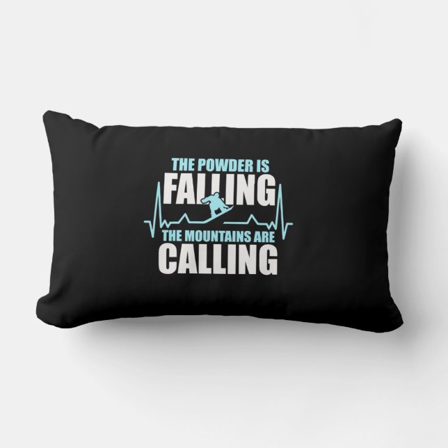 Powder Is Falling Snowboard Lumbar Cushion (Front)