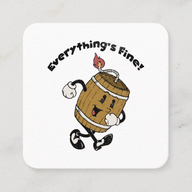 Powder Keg Square Business Card (Front)