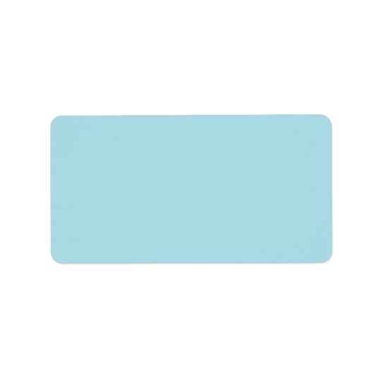 Powder Light Aqua Blue Solid Colour Background Address Label