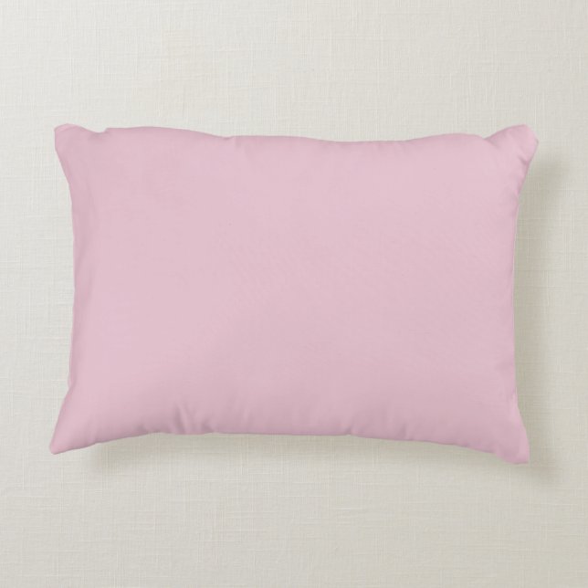powder Light pink solid colour plain pillow (Back)