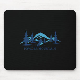 Powder Mountain Montana Ski Resort Skiing Skier Mouse Pad