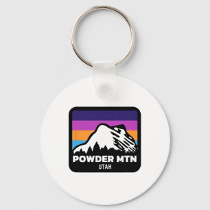 Powder Mountain Utah Skiing Snowboarding Family Sk Key Ring