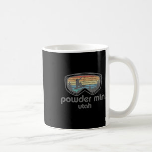 Powder Mountain Utah Snowboard Retro Snowboarding Coffee Mug