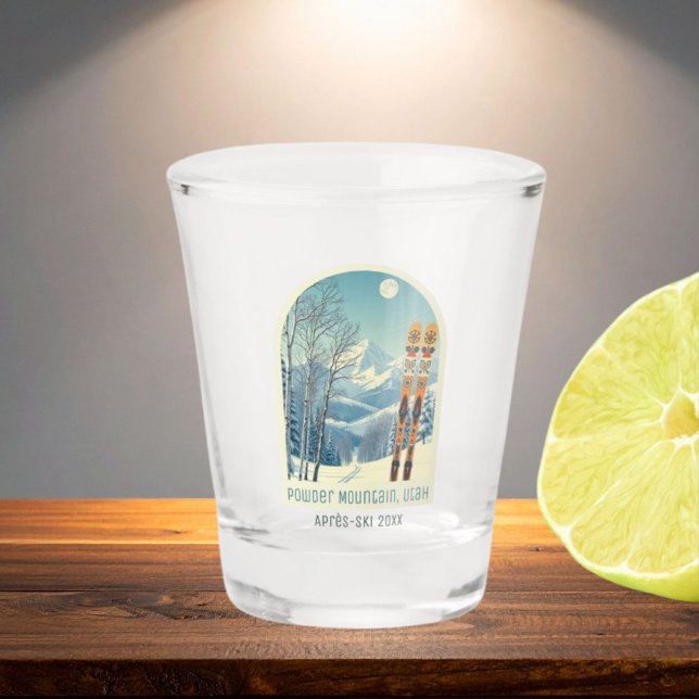 Powder Mountain Utah vacation après ski shot glass (Creator Uploaded)