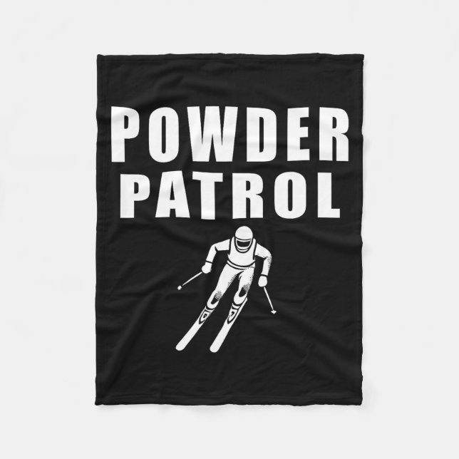 Powder patrol  fleece blanket (Front)
