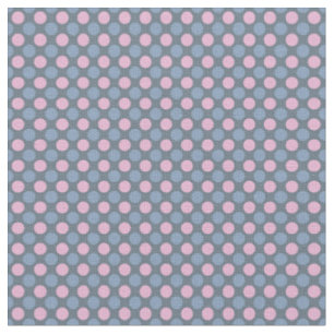 powder pink and blue polka dots fabric