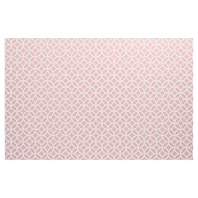 Powder Pink Geometric Pattern Fabric (Yard)