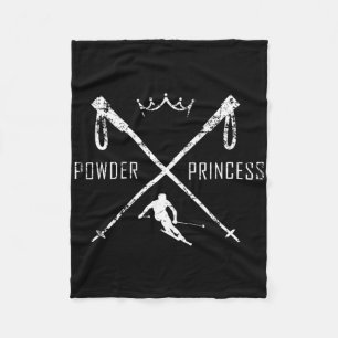 Powder Princess Ski Shirt Fleece Blanket
