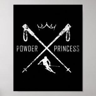 Powder Princess Ski Shirt Poster