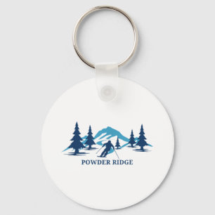 Powder Ridge Minnesota Ski Resort Skiing Skier _1  Key Ring