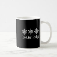 Powder ridge mountain skier skiing ski snowflakes