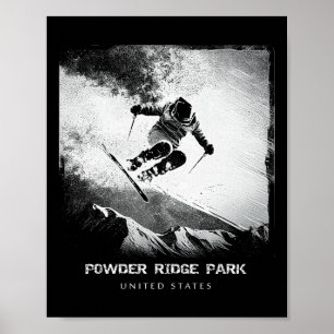 Powder Ridge Park United States Ski Skiing Skier _ Poster