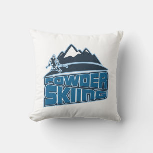 Powder Skiing Winter Sports in Moguls Cushion