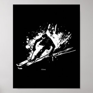 Powder Snow Alpine Ski Racing Poster