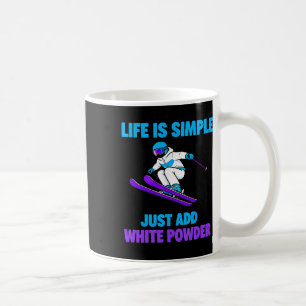 Powder Snow Skiing Retro Snowboard Goggles Mountai Coffee Mug