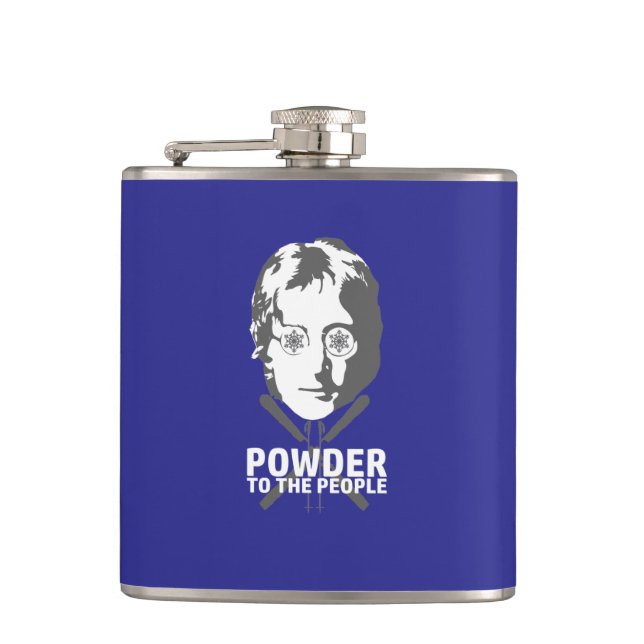 Powder To The People Hip Flask (Front)