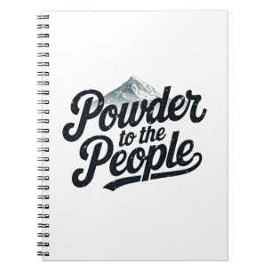 "Powder to the People" Retro Snowboard & Ski Notebook