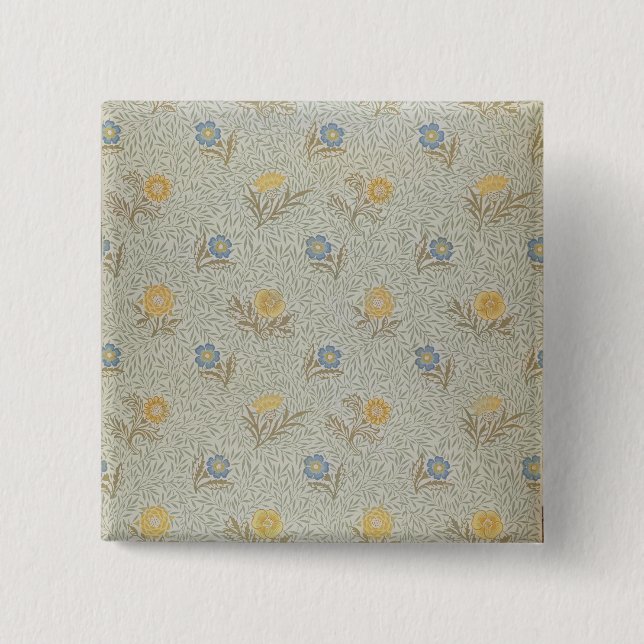 'Powdered' design (textile) 15 Cm Square Badge (Front)