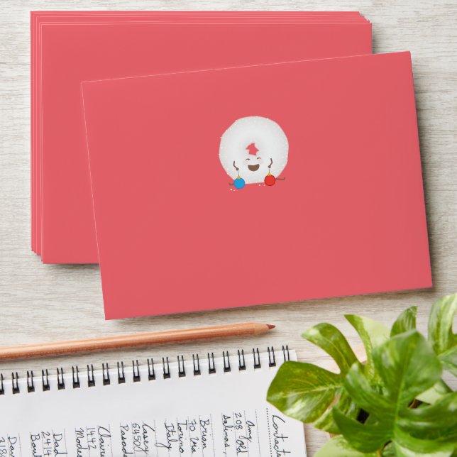 Powdered Sugar Doughnut Envelope (Stacked)