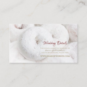 Powdered Sugar Doughnut Wedding Enclosure Card