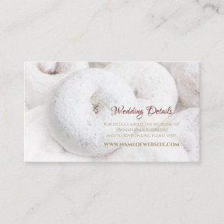 Powdered Sugar Doughnut Wedding Enclosure Card