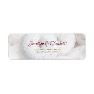 Powdered Sugar Doughnut Wedding Return Address Label