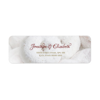 Powdered Sugar Doughnut Wedding Return Address Label