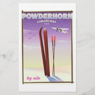 Powderhorn Colorado travel poster Stationery
