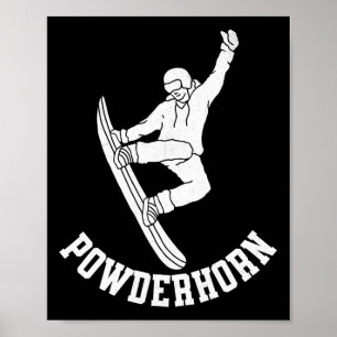 Powderhorn Ski Resort Colorado Snowboarding Snowbo Poster