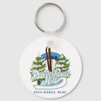 powderhouse hill south berwick maine ski logo key ring