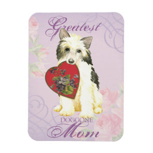 Powderpuff Heart Mum Magnet