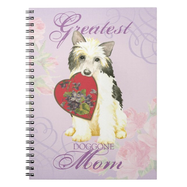 Powderpuff Heart Mum Notebook (Front)