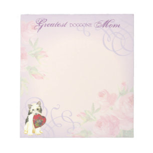 Powderpuff Heart Mum Notepad