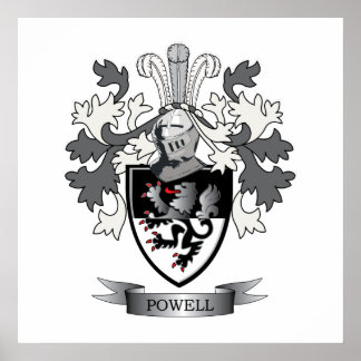 Powell Family Crest Coat of Arms Poster