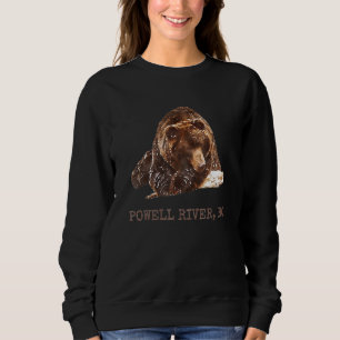 Powell River Brown Grizzly Bear In Snow Bc Canada Sweatshirt