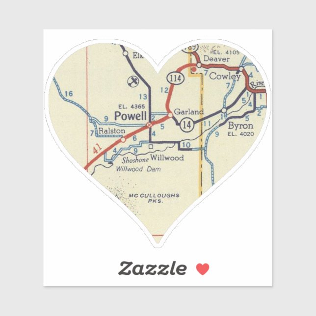 Powell Wyoming Vintage Map (Sheet)