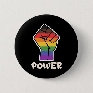 Power Alternative Pride Fist Design for Equality 6 Cm Round Badge