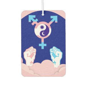 Power and Balance Sun and Moon Transgender Symbol Car Air Freshener
